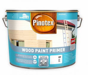 Pinotex Wood Paint Primer Ūdens bāzes gruntskrāsa koka virsmām, matēta, balta 10L